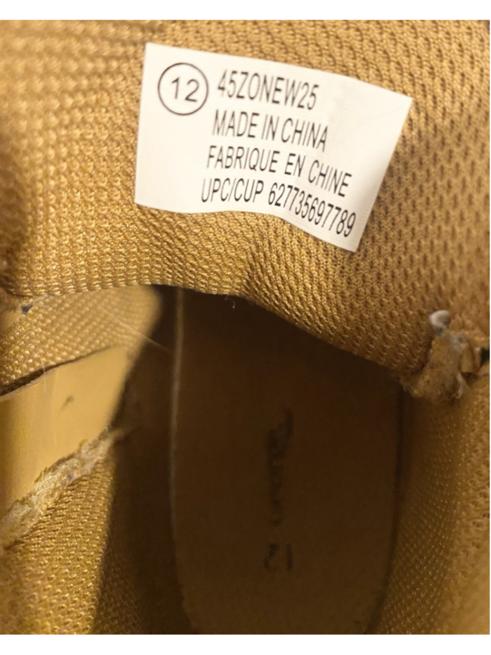 George Kids Size 12 Tan Wheat Work Boots Lace Up Side Zip Lug Sole - Picture 6 of 7